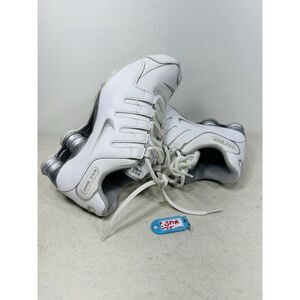 Nike Shox Boys Size 4Y White Athletic Running Shoes Sneakers 317929-106